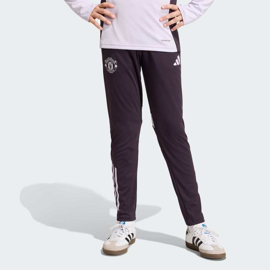 Manchester United Training Trousers Tiro 25 - Aurora Black/Purple Tint Kids-SoccerKits Hub | Buy Soccer Jerseys Online